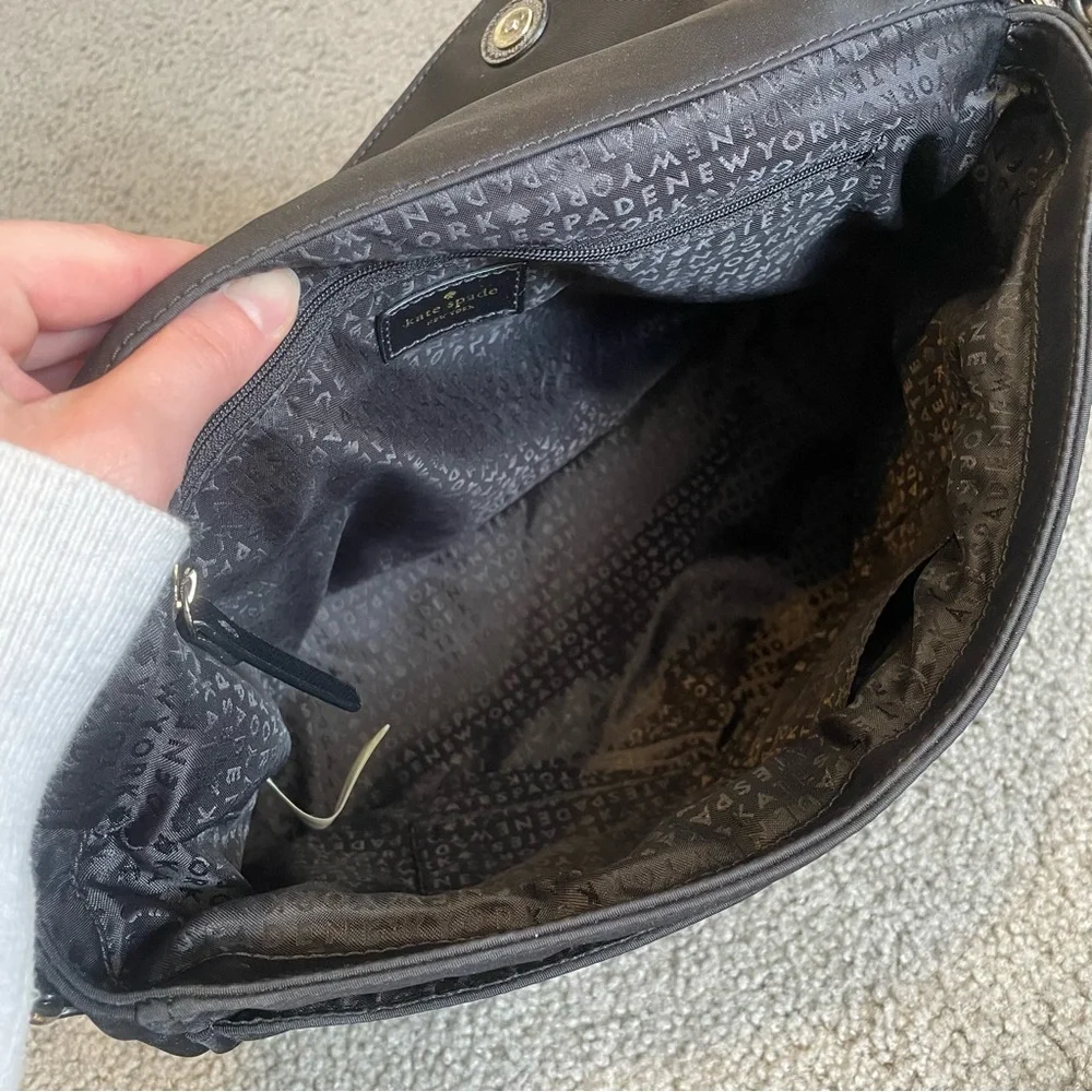 Kate Spade Black Nylon Messenger Bag/Tote/Purse - Picture 11 of 12